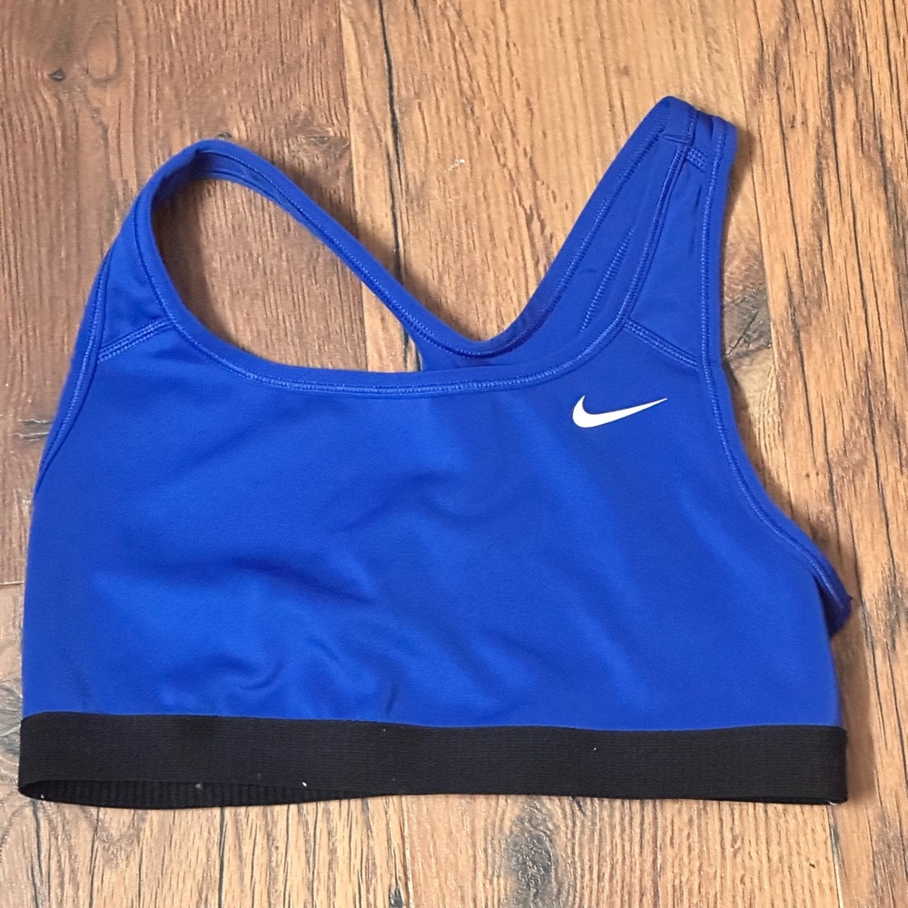 Blue Nike sports bra